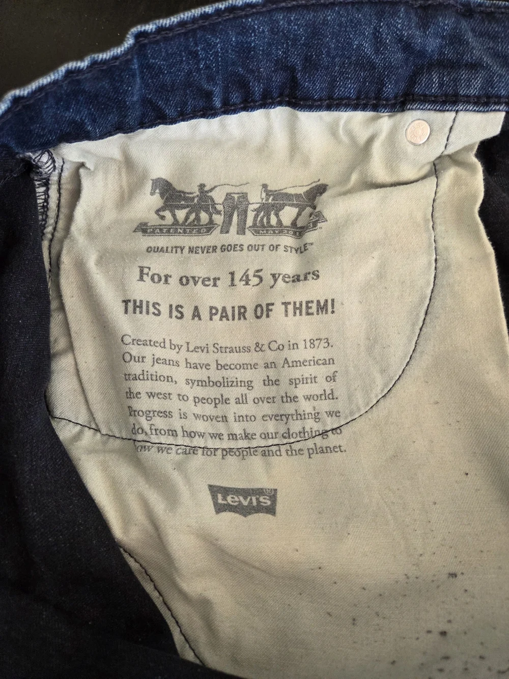 Men's Levi's 559 Relaxed Straight Fit Jeans Dark Wash 46x30 Big & Tall